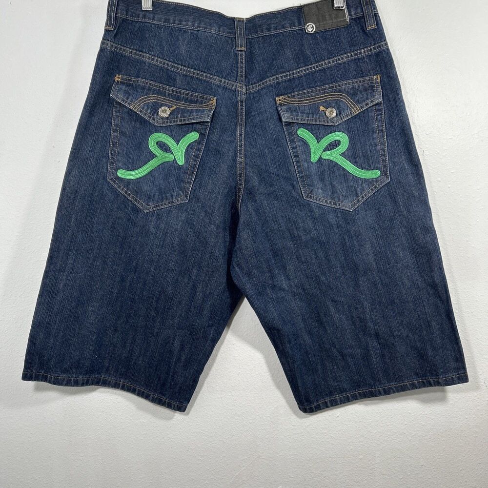 Rocawear Jeans Jorts Shorts Mens 38 Blue Baggy Skater Skateboarders Streetwear